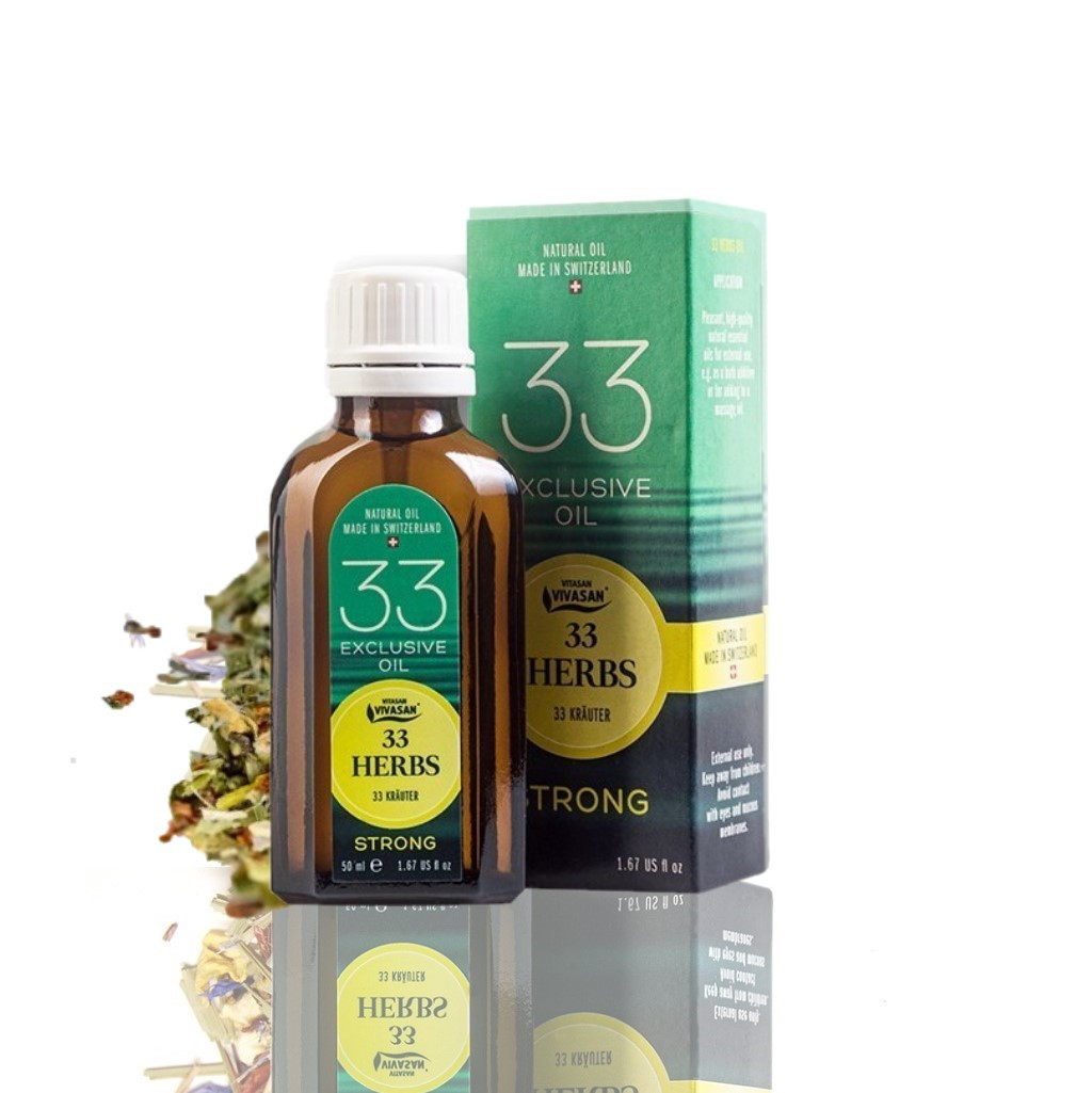Ефірна  олія 33 трави стронг, натуральне, Швейцарія / 33 Herbs, exclusive oil, Strong