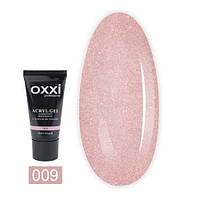 Акригель Oxxi 09 нежно-розовый с шиммером 30 мл