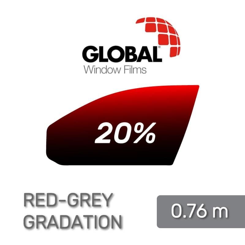 Плівка дзеркальна червона перехідна Red/grey gradation є