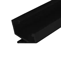 Алюмінієвий профіль — світлодіодний алюмінієвий профіль кутовий ЛПУ-17 Чорний глянець