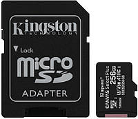 Карта памяти Kingston microSDXC 256Gb Canvas Select Plus A1 UHS-1 U3 (R-100 Mb/s, W-85 Mb/s) + Adapter SD