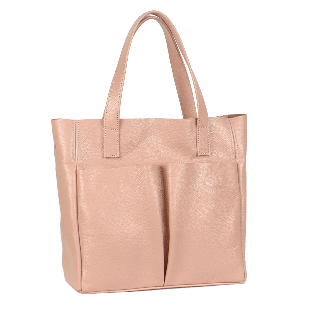 Жіноча сумка шкіряна 02 Пудра, фото 1