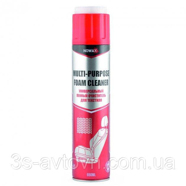 Пінний очищувач текстилю 650 мл NOWAX Multi-Purpose Foam Cleaner \ Пінний очищувач NOWAX + щітка