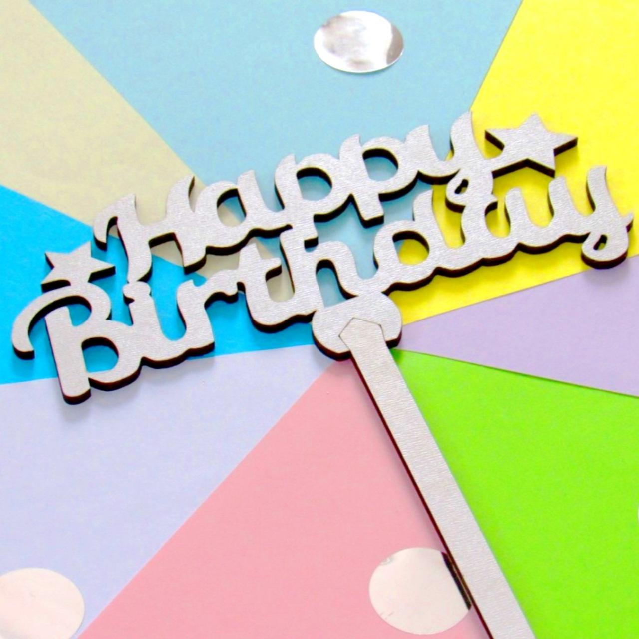 Топер для торта на день народження happy birthday 1992, фото 1