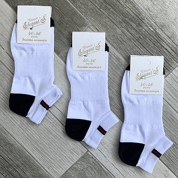 Шкарпетки чоловічі бавовна з сіткою короткі Елегант - Elegant's Classic, розмір 40-46, білі, 02412