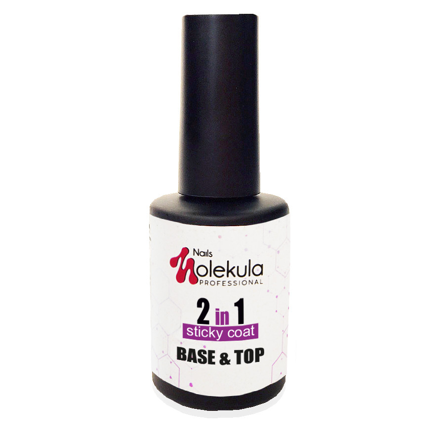 Основа та закріплювач для манікюру Molekula Base & Top Coat 2 in 1 12 мл, фото 1