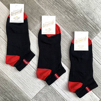 Шкарпетки чоловічі бавовна з сіткою короткі Елегант - Elegant's Classic, 29 розмір, чорні, 02413