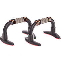 Упоры для отжимания Profi Sport Push Up Stand My Fit DCF-18 Black-Grey-Orange