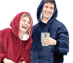 Толстовка Huggle Hoodie з капюшоном, Плед з рукавами флісовий, халат з капюшоном