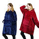 Толстовка Huggle Hoodie з капюшоном, Плед з рукавами флісовий, халат з капюшоном, фото 3