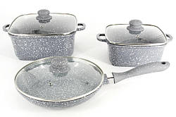 Набір Мармурових каструль А-Плюс 6 предметів