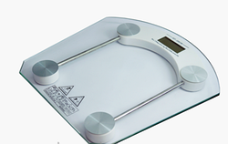 Електронні скляні підлогові Ваги квадратні до 180 кг.