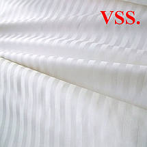 Постільна білизна двоспальна, сатин страйп "Stripe", білий, Вілюта «Viluta» VSS, фото 2