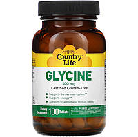 Глицин Country Life "Glycine" 500 мг (100 таблеток)