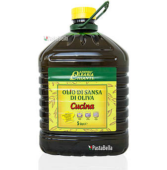 Італійська оливкова олія для смаження "Cucina" 5л - Olio di Sansa di Oliva "Olearia del Chianti"