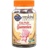 Поливитамины для детей Garden of Life, MyKind Organics "Kids Multi Gummies" фруктовый вкус (120 мишек)