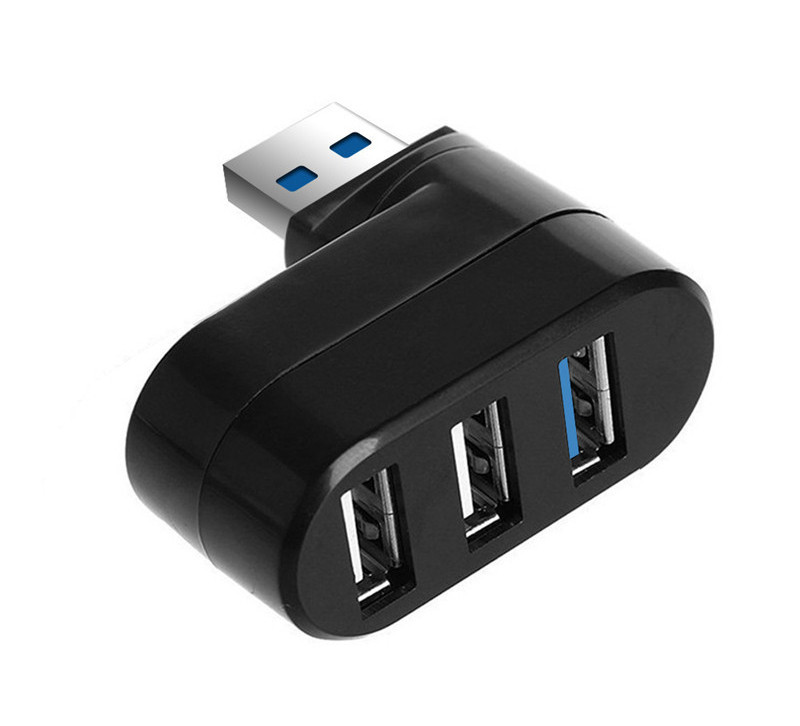 Міні USB 3.0 хаб для ноутбука/ПК поворотний. USB-розгалужувач/концентратор, фото 1