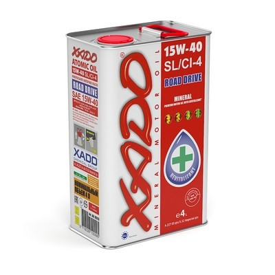 Олива 15W-40 SL / CI-4 XADO Atomic Oil з / б 4 л
