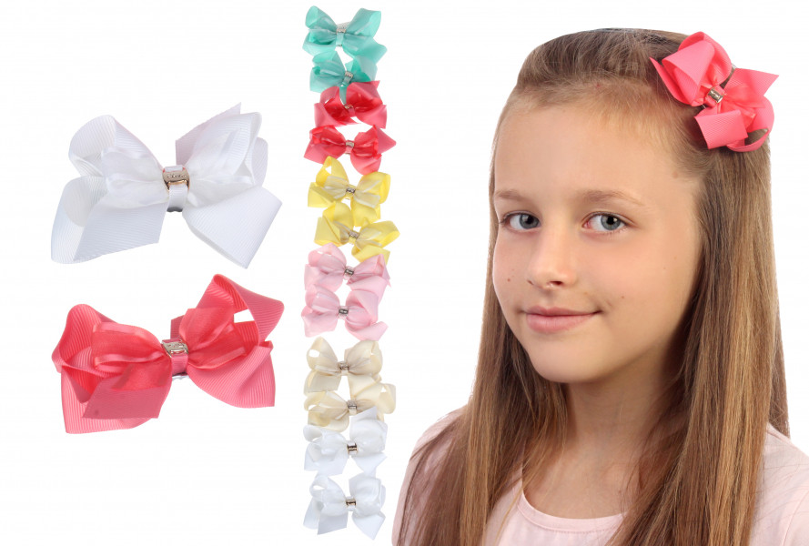 Шпилька для волосся дитяча з бантиком 10 см, фото 1