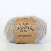 Пряжа Drops Brushed Alpaca Silk (цвет 02 light grey)
