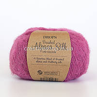 Пряжа Drops Brushed Alpaca Silk (колір 08 heather)