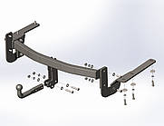 Фаркоп Toyota Highlander USA 2014-2019, гак зйомний