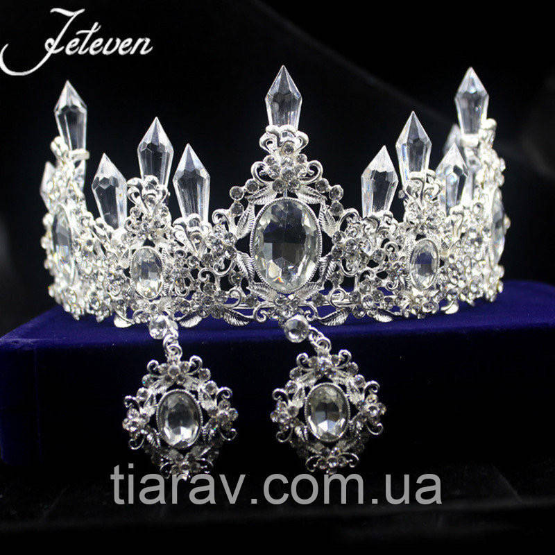 Корона и серьги, КОРОЛЕВА, короны, свадебные украшения - фото 9 - id-p522794486
