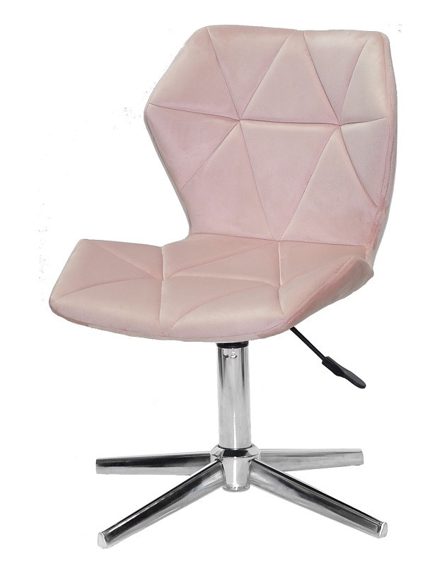 Стілець Torino Modern Base рожевий 1021 оксамит на хромованій базі на стопках, фото 1