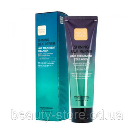 Зволожуюча маска для сяйва і блиску волосся з колагеном FarmStay Shining Silk Hair Repair, 150g, фото 2