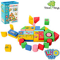 Детская развивающая игрушка Городок Tree Toys, деревянные детские кубики MD 0657