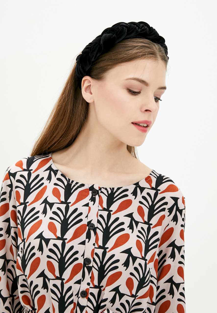 Оксамитовий обідок косичка, фото 1