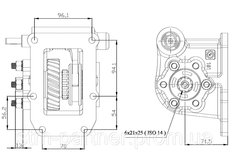 Коробка отбора мощности (КОМ) MO 36S6 для MITSUBISHI - фото 2 - id-p217434675