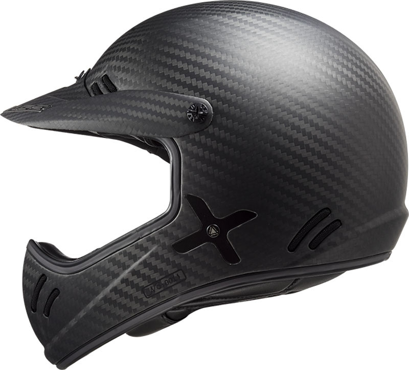 Шлем из углеродного волокна LS2 matte black carbon xtra, фото 1