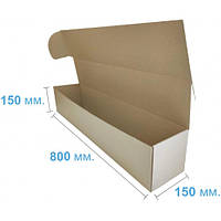 Коробка картонная самосборная длинная 800*150*150 микрогофрокартон, коробка длинная, коробка тубус