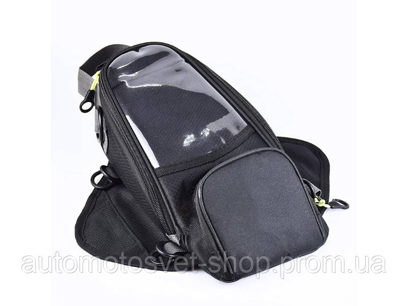 Мото сумка на бак мотоцикла кофры скутера ткань мотосумка на магнитах дождевик ремни - фото 6 - id-p1444623848
