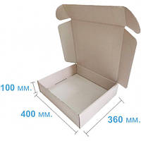 Коробка картонная самосборная 400*360*100 бурая, подарочная коробка, коробка для пересылки