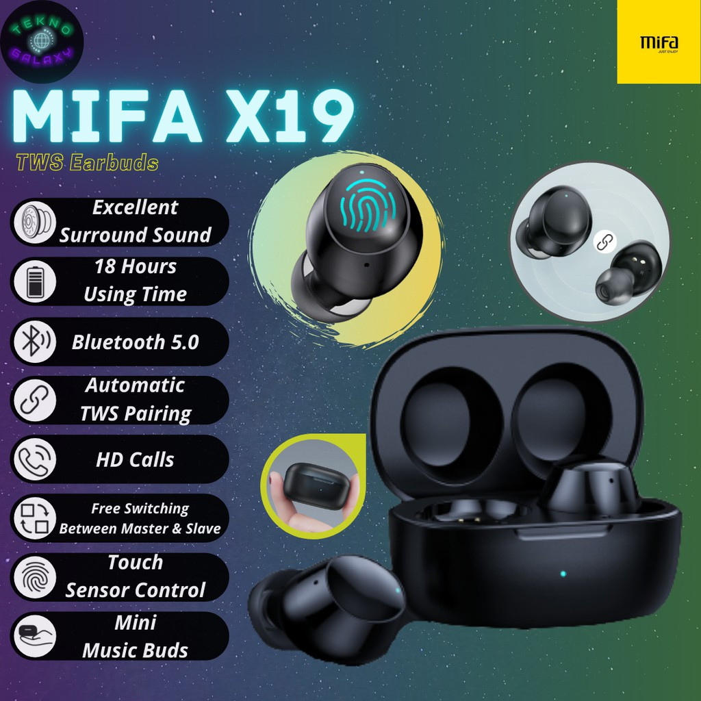 Повністю бездротові навушники Mifa X19 чорні