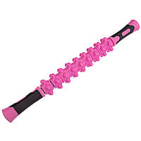 Массажер палка роликовый 9 массажеров Zelart Massager Bar My Fit 2537 Pink-Black