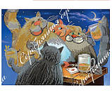 Схема для вишивки бісером з котами "Весела компанія", фото 2