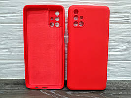Силіконовий чохол із мікрофіброю для Samsung Galaxy M31s червоний тонкий матовий