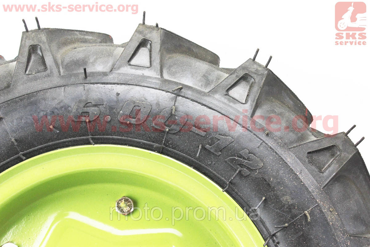 Купить Колесо на мотоблок в сборе 6,00-12 Тип №4 + ступица, цена 2925 ...