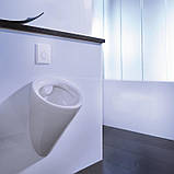 Панель змиву для пісуару скляна TECEloop Urinal 9.242.650 скло біле, клавіша біла, фото 3
