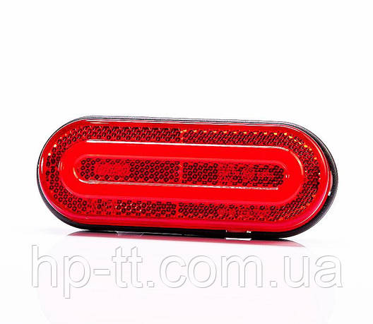 Ліхтар габаритний Fristom FT-072 C LED червоний з відбивачем і проводом, фото 1