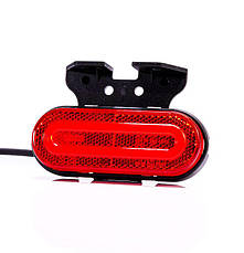 Ліхтар габаритний Fristom FT-072 C LED червоний з відбивачем і проводом, фото 4