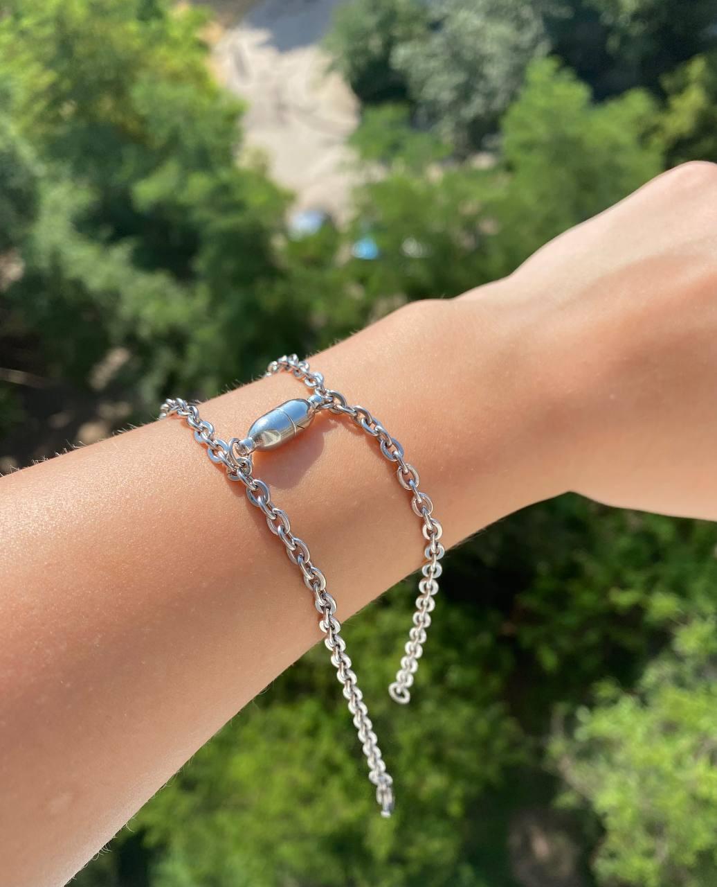 Парные Браслеты с Магнитами на Якорной Цепочке — Купить Недорого на ...