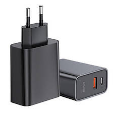 Зарядний пристрій (зарядка) для телефону Baseus Speed Type-C+USB PPS Чорний (CCFS-C01), фото 4