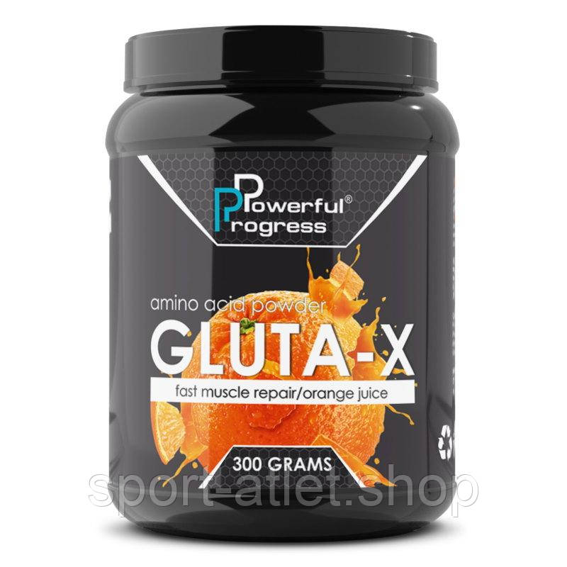 Амінокислота Powerful Progress L-Glutamine, 300 грам Апельсин