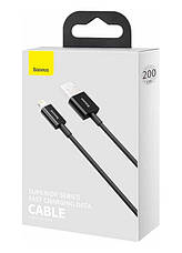 Кабель для зарядки телефона/ смартфона Baseus USB-Lightning 1 м 2.4 А Чорний (CALYS-A01), фото 4