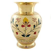 Ваза высота 18 см - латунная ваза для цветов, интерьерные вазы ручной работы