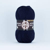 Madame Tricote Paris MERINO GOLD (Мерiно Голд) № 019 чорнильно-синій (Вовняна пряжа з акрилом, нитки для в'язання)